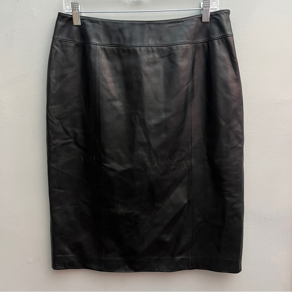 Lafayette 148 Leather Skirt, Size 10